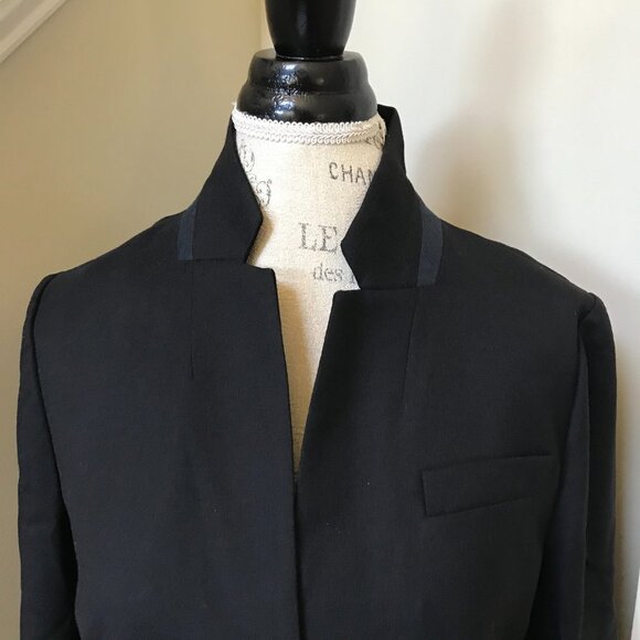 NWT JCrew Regent Blazer Jacket Womens 2 P Petite Black Wool Flannel B0327 NEW - Picture 7 of 14